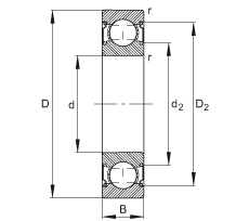 S 6200-C-2Z, ăȲYC  DIN 625-1 ˜ʵҪߴ磬ɂg϶ܷ