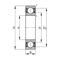 S 6002-2RSR, (j) DIN 625-1 ˜ʵҪߴ, ɂȴܷ