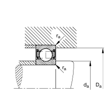 S 6322-2RSR,  DIN 625-1 ˜ʵҪߴ, ɂȴܷ