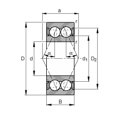 ǽ|S 3312-B-2RSR-TVH,  DIN 628-3 ˜ʵҪߴ磬ɂȴܷ⣬|  = 25