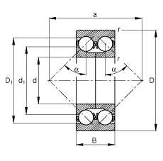 ǽ|S 3305-DA-TVP,  DIN 628-3 ˜ʵҪߴpУɷxʷփȦ|  = 45