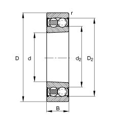 {(dio)S 2207-K-2RS-TVH-C3, (j) DIN 630 (bio)(zhn)Ҫߴ, FףF 1:12ɂ(c)ܷ