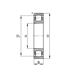 ΝLS 20216-K-TVP-C3,  DIN 635-1 ˜ʵҪߴ, FףF 1:12